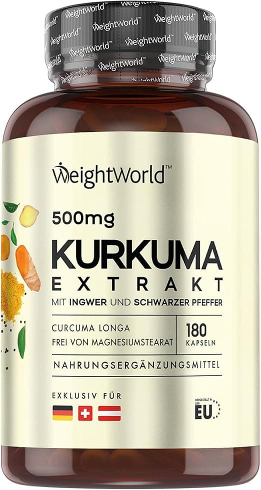 Product image: Kurkuma Extrakt Kapseln mit Ingwer und Schwarzer Pfeffer