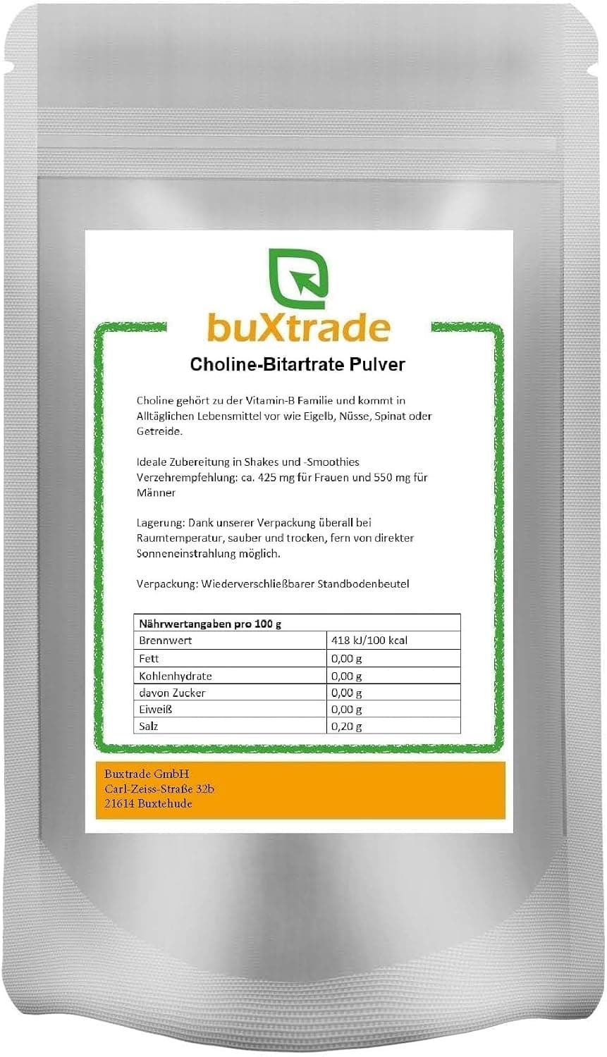 Product image: 250 g Choline Bitartrate Pulver