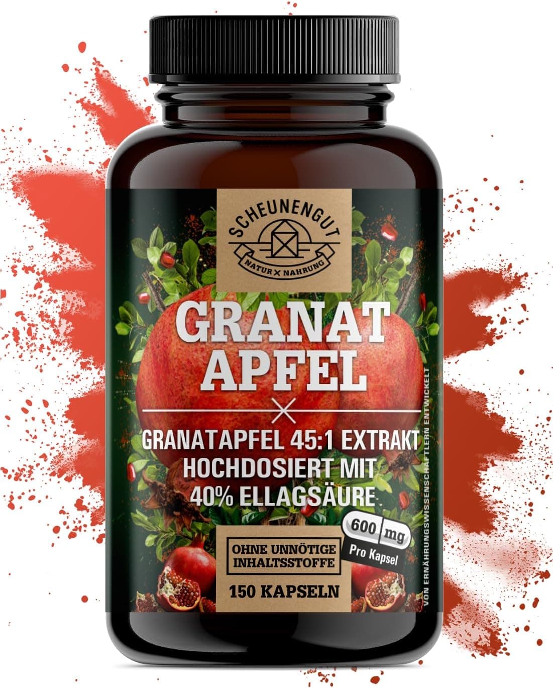 Product image: GRANATAPFEL Spanischer Extrakt hochdosiert 45:1 mit 40% Ellagsäure